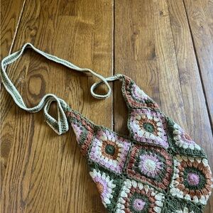 Urban Outfitters Green and Pink Crossbody Bag